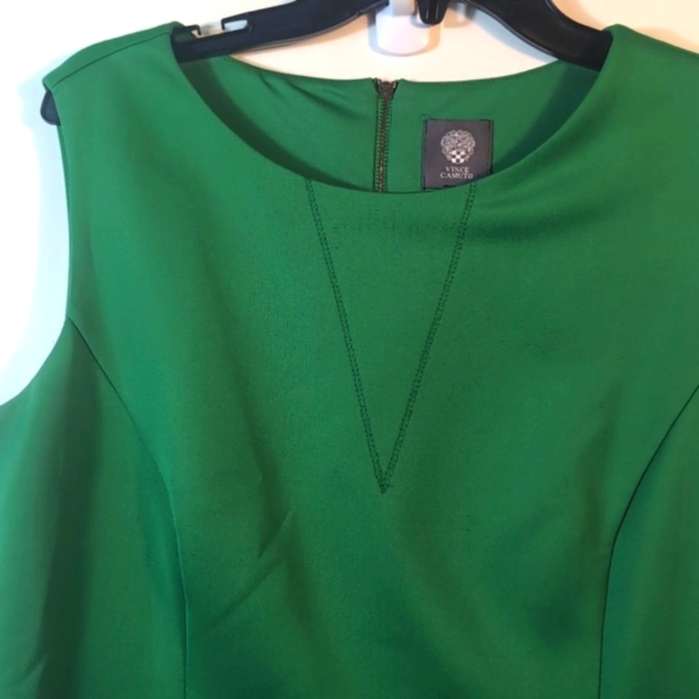 Vince Camuto Elegant Green Sleeveless Dress Size 12 - Picture 9 of 15